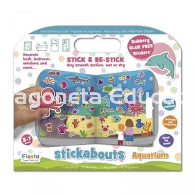 ACUARIO KIT DE PEGATINAS REUTILIZABLES CON SOPORTE STICKABOUTS - Imagen 1