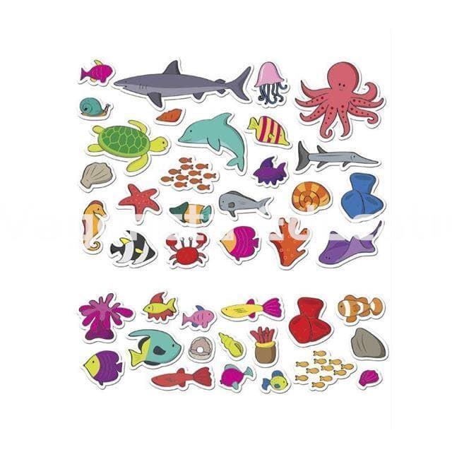 ACUARIO STICKABOUTS - Pegatinas reutilizables - Motricidad fina