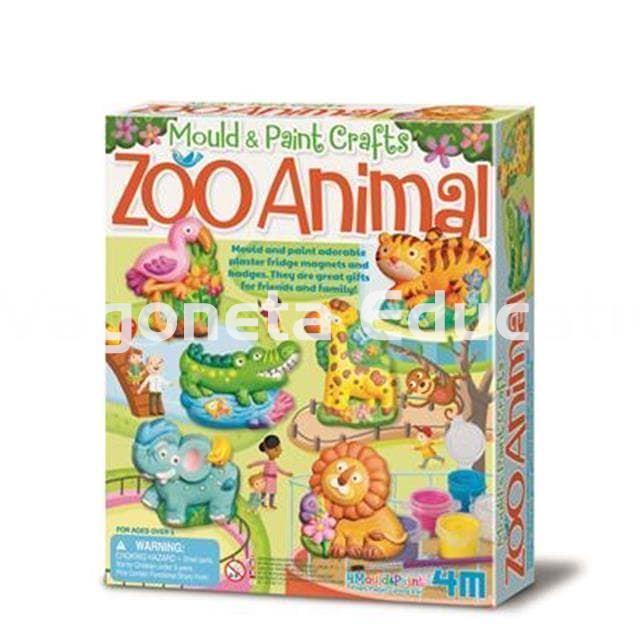 ANIMALES DEL ZOO MOLDEA Y PINTA - Imagen 1