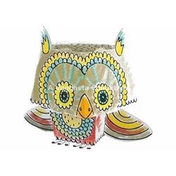 BÚHO CABEZA CUBO PARA COLOREAR - Imagen 2