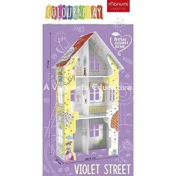 CASA XXL CALLE VIOLETA PARA COLOREAR - Imagen 1