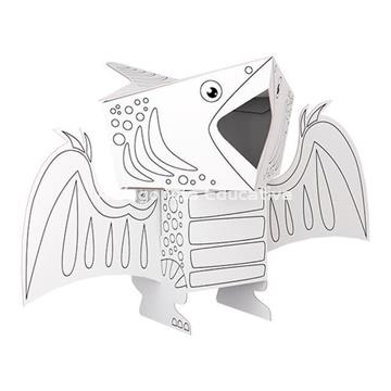 DINO PTERODACTYLUS CABEZA CUBO PARA COLOREAR - Imagen 2