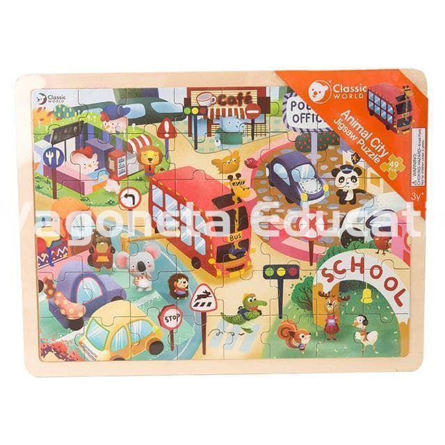 LA CIUDAD DE LOS ANIMALES PUZZLE 49 PIEZAS - Imagen 1