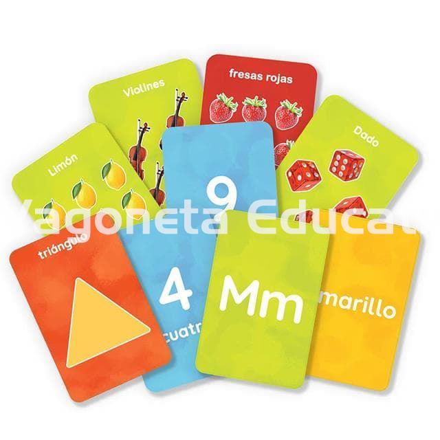 LETRAS NÚMEROS FORMAS Y COLORES FLASHCARDS - Imagen 2