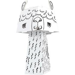LLAMA CABEZA CUBO PARA COLOREAR - Imagen 1