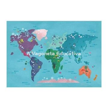MAPA DEL MUNDO CON PEGATINAS. MI ESTUCHE DE ARTISTA - Imagen 2