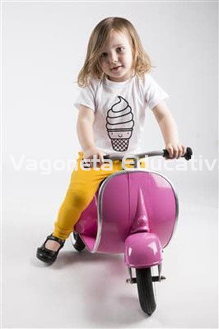 MOTO SCOOTER CLÁSICA ROSA - Imagen 2