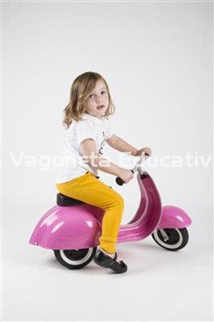 MOTO SCOOTER CLÁSICA ROSA - Imagen 3