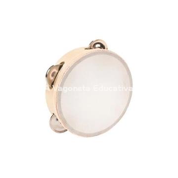 PANDERETA DE PIEL DIÁMETRO 15,5 CM. - Imagen 1