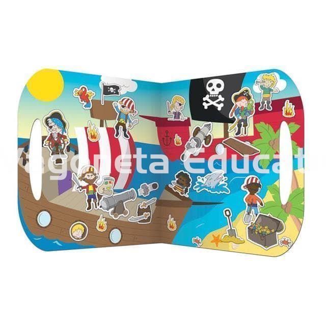 PIRATAS KIT DE PEGATINAS REUTILIZABLES CON SOPORTE STICKABOUTS - Imagen 2