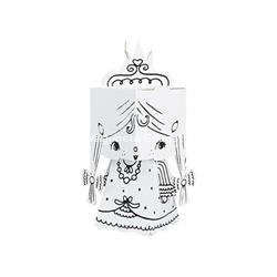 PRINCESA MINI CABEZA CUBO PARA COLOREAR - Imagen 2