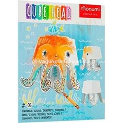 PULPO CABEZA CUBO PARA COLOREAR - Imagen 1