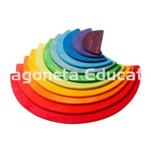 SEMICÍRCULOS ARCO IRIS APILABLE MADERA DE COLORES - Imagen 4