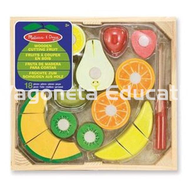 SET DE FRUTAS DE MADERA PARA CORTAR - Imagen 1