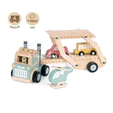 TRAILER PORTACOCHES MADERA - Imagen 1