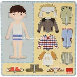 VESTIR NIÑO ENCAJE DE MADERA - Imagen 1