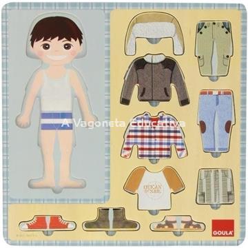 VESTIR NIÑO ENCAJE DE MADERA - Imagen 1