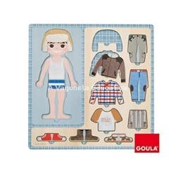 VESTIR NIÑO ENCAJE DE MADERA - Imagen 2